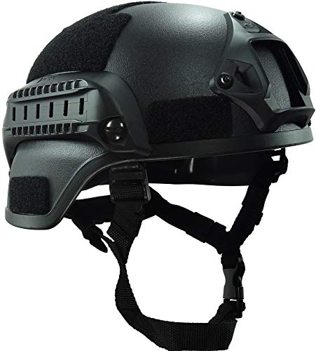 JOYASUS Taktischer Helm, multifunktionaler Mich 2000 Style Airsoft Paintball Helm mit NVG Mount und Seitenschiene von JOYASUS