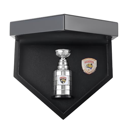 haobook 2024 Hockey-Meisterschaftsring-Trophäen-Set mit Displaybox,Florida Panthers-Geschenkset,Stanley Cup-Souvenirs,Puck-Sammlerstücke, Männer,Alumni,Freunde,Fans,13# von haobook