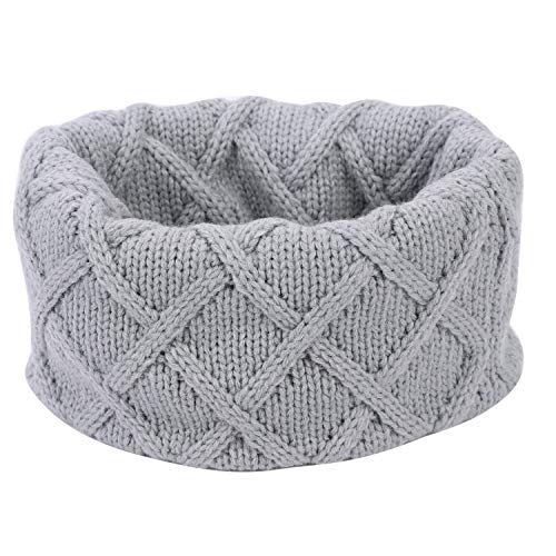 Halstuch Mädchen Jungen Schal Warm Einfarbig Kinderschal Gestrickt Halswärmer Stricken Winterschal Weich Rundschal Loop Kinder Schlauchtuch Winter Strickschal für Outdoor Fahrrad Spielen von haozaikeji