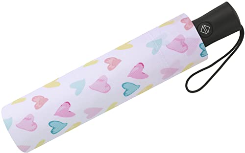 Damen Taschenschirm mit Auf-Zu-Automatik Watercolors - Herzen Damen Taschenschirm mit Auf-Zu-Automatik Watercolors - Herzen von happy rain