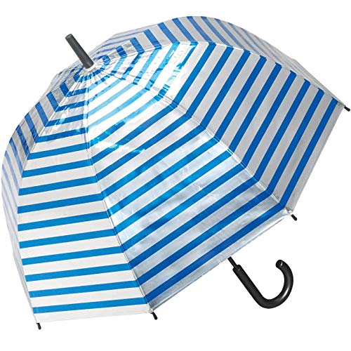 Glockenschirm Automatik Metallic Stripes - Blau Glockenschirm Automatik Metallic Stripes - Blau von happy rain