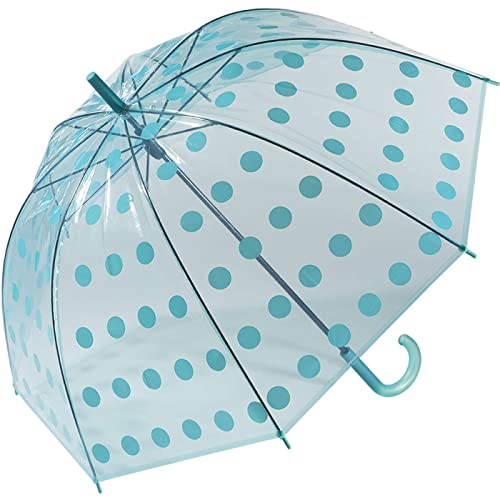 happy rain Regenschirm Damen Transparentschirm Big Dots - blau happy rain Regenschirm Damen Transparentschirm Big Dots - blau von happy rain