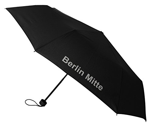 Happy Rain Regenschirm Berlin Mitte - Schwarz - Rund - Klein - Polyester - Regen Happy Rain Regenschirm Berlin Mitte - Schwarz - Rund - Klein - Polyester - Regen von happy rain
