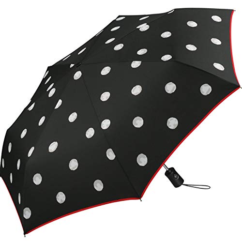 Regenschirm Black & White Dots - Taschenschirm Auf-Zu-Automatik Regenschirm Black & White Dots - Taschenschirm Auf-Zu-Automatik von happy rain