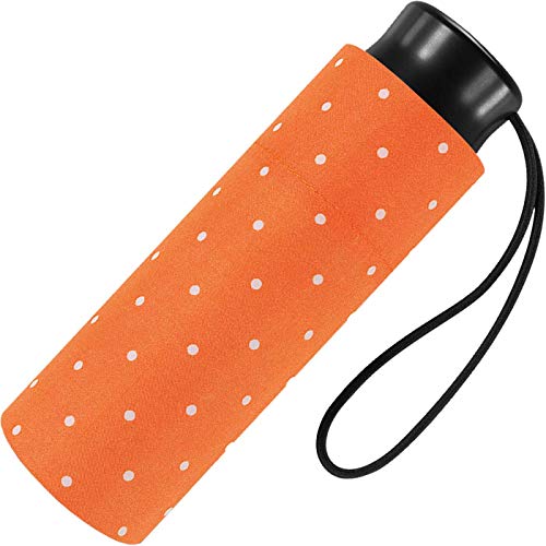 Ultra Mini Taschenschirm Damen Regenschirm Flash - Dots - orange Ultra Mini Taschenschirm Damen Regenschirm Flash - Dots - orange von happy rain