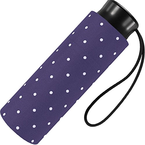 Ultra Mini Taschenschirm Damen Regenschirm Flash - Dots - tiefviolett Ultra Mini Taschenschirm Damen Regenschirm Flash - Dots - tiefviolett von happy rain