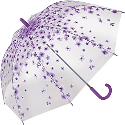 happy rain Stockschirm transparent Blossom - lila happy rain Stockschirm transparent Blossom - lila von happy rain