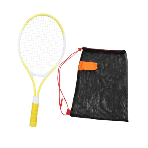 harayaa 21 Zoll Tennisschläger für Kinder mit Kordelzugtasche, Tennisschläger für Jugendliche, Bequeme Junior Ausrüstung für Park, Garten, Sommer, Strand, Gelb von harayaa