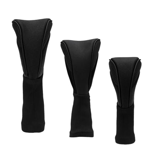 harayaa 3 Teiliges Golf Schlägerkopfhüllen Set Aus Holz, Golf Schlägerkopfhüllen für Golfschläger, Lange Hals Schutzhülle Als Geschenk, Schwarz harayaa 3 Teiliges Golf Schlägerkopfhüllen Set Aus Holz, Golf Schlägerkopfhüllen für Golfschläger, Lange Hals Schutzhülle Als Geschenk, Schwarz von harayaa