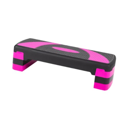 harayaa Aerobic-Stepper, Step-Plattform für Fitness und Training, tragbar und höhenverstellbar, Schwarz Und Rosenrot, 78cm von harayaa