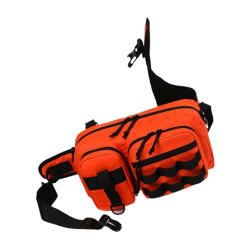 harayaa Angelgerät Tasche Angelrucksack Brusttasche Angeltasche für Outdoor Wandern Trekking, Orange von harayaa