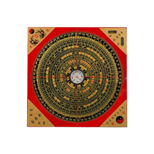harayaa Feng Shui Kompass Ornament, Traditionelle Antike Figur, Handgehaltener Professioneller Alter Chinesischer Kompass Aus Holz Zur Orientierung, 18.5 cm von harayaa
