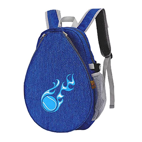 harayaa Kinder-Tennisschläger-Tasche, Tragetasche, Tasche, Netz-Aufbewahrung, Paddel, Rucksack für Bälle, Badminton-Schläger, Wasserflasche, tiefes Blau von harayaa