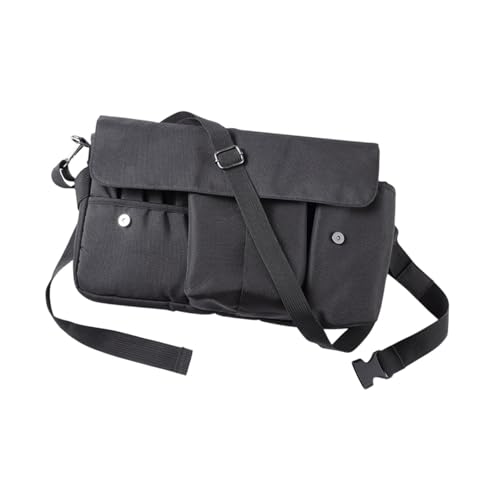 harayaa Make-up-Pinsel-Hüfttasche, Künstler-Make-up-Tasche, mehrere Taschen, mit verstellbarem Gürtel, Organizer, Canvas, professionelle Kosmetik-Gürteltasche von harayaa