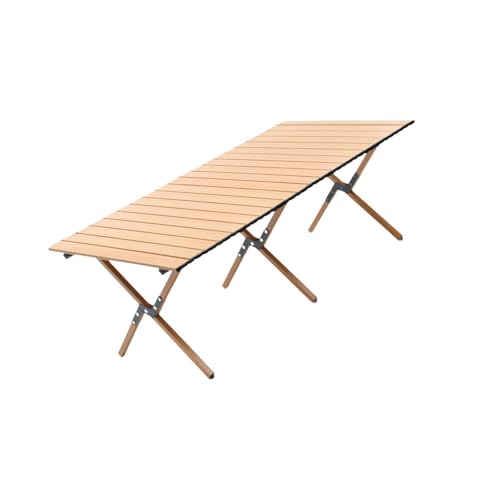 harayaa Outdoor Klapptisch mit Tragetasche Klapptisch Campingtisch für Wandern Balkon, Holzfarbe von harayaa