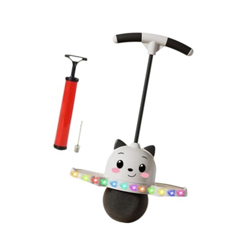 harayaa Pogo Stick mit Griff für Kinder, Hüpfball Und Sprungbrett, Weiß von harayaa