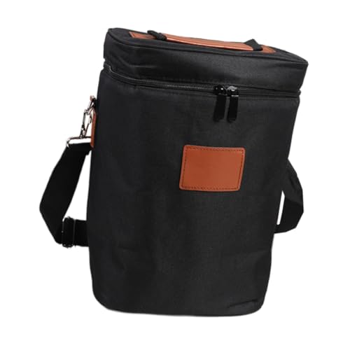 harayaa Rote Ratafia Isoliertasche Rucksack Kühltasche Aufbewahrung von 4 Flaschen Ratafia Lunchtasche Ratafia Crossbag für den Park, Schwarz von harayaa