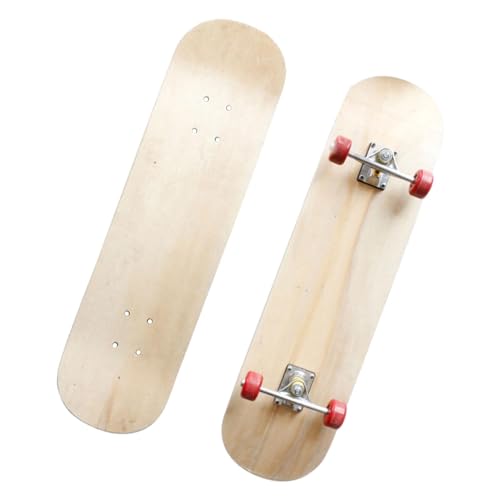 harayaa Skateboard Deck Aus Holz, Blankes Longboard Deck, Skateboard Zubehör für Jungen, Mädchen Und Kinder, 72 cm mit Rad von harayaa
