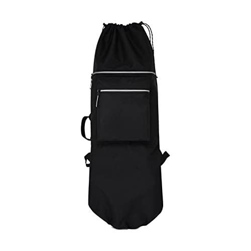 harayaa Skateboard Rucksack Bag Water mit 2 Taschen Longboard Tragetasche für Cruiser, Schwarz von harayaa