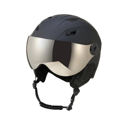 harayaa Skihelm mit Visier, Anpassbare Passform, Atmungsaktiver Helm für Schneesport, Schwarz, L harayaa Skihelm mit Visier, Anpassbare Passform, Atmungsaktiver Helm für Schneesport, Schwarz, L von harayaa