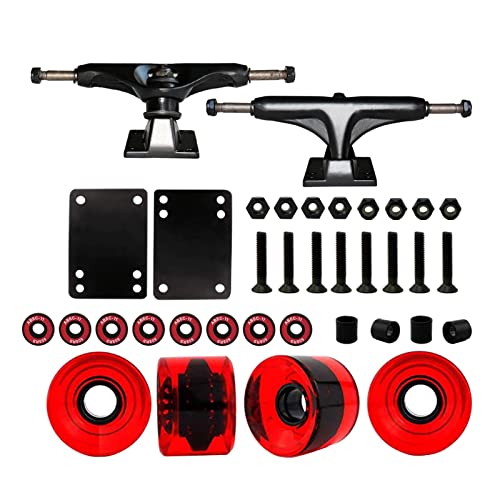 harayaa Solider Skateboard Truck 5 '' Radschlüssel Reparaturwerkzeuge Spacer, klar rot von harayaa