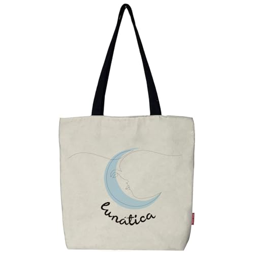 hello-bags. Tote Bag mit Reißverschluss, Futter und Innentasche. Außen: 100% Baumwolle. Inklusive schönem Kraft-Umschlag. Modell: Lunatica, Farbe: Ecru/Schwarz. Maße: 37 x 38 cm., ekrü, L, hello-bags. Tote Bag mit Reißverschluss, Futter und Innentasche. Außen: 100% Baumwolle. Inklusive schönem Kraft-Umschlag. Modell: Lunatica, Farbe: Ecru/Schwarz. Maße: 37 x 38 cm., ekrü, L, von hello-bags