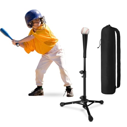 Baseball-T-Shirt für Kinder, leicht verstellbares Batting-T-Shirt von 52,85 bis 80,5 cm. 1 Packung schwarze, faltbare Baseball-T-Shirts zum Schlagen mit tragbarer Tasche. Tanner Tee für Kinder im Baseball-T-Shirt für Kinder, leicht verstellbares Batting-T-Shirt von 52,85 bis 80,5 cm. 1 Packung schwarze, faltbare Baseball-T-Shirts zum Schlagen mit tragbarer Tasche. Tanner Tee für Kinder im von hellovetee