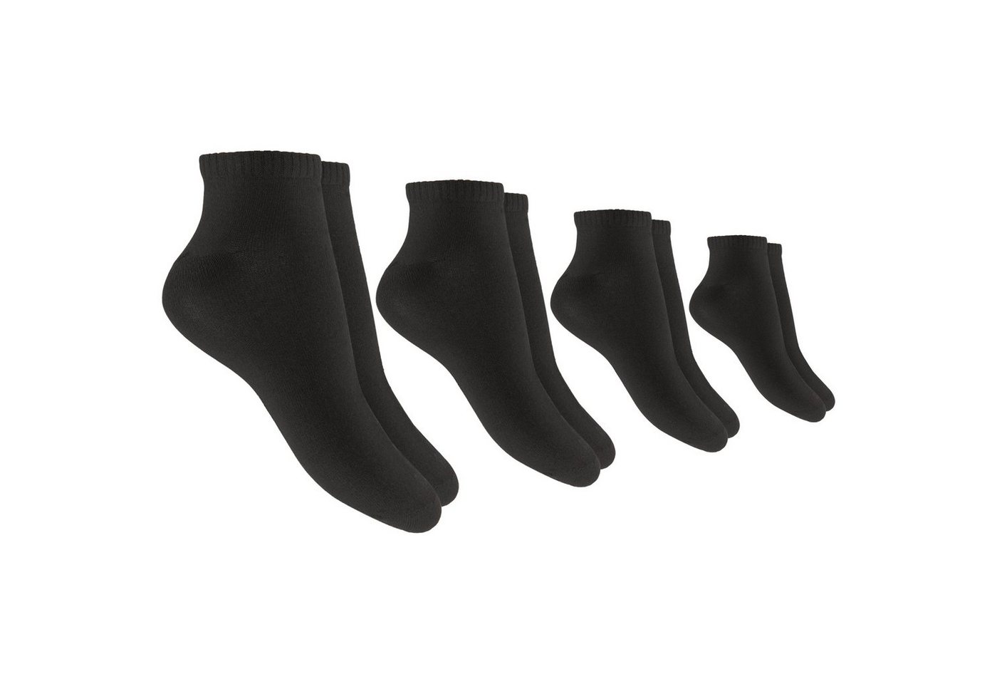 hemmy Fashion Sneakersocken Herrensocken Basic Socken (4-Paar, 4 Paar) Sneaker - Kurz Socken "Schwarz" hoher Baumwollanteil von hemmy Fashion