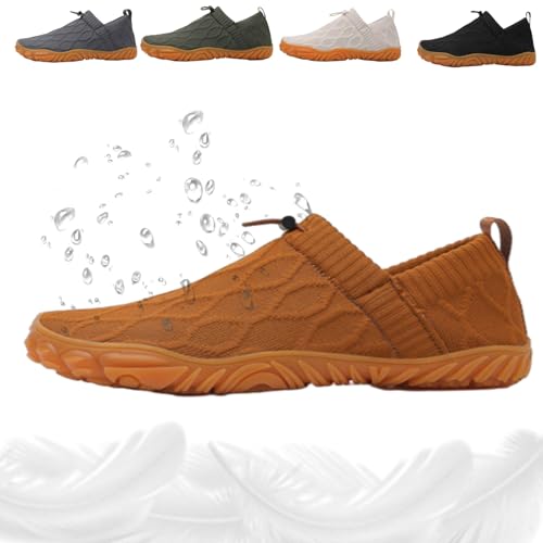 heofonm Haritap Wasserschuhe,2024 Casual Non Slip Sneakers, Minimalistische Bequeme Atmungsaktive Wanderschuhe (EU39,Brown) von heofonm