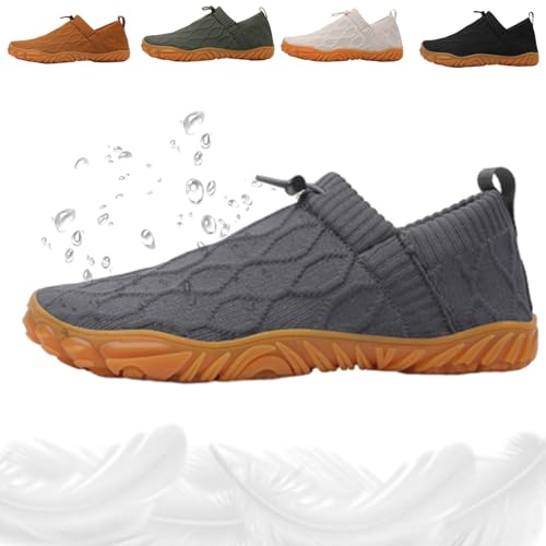 heofonm Haritap Wasserschuhe,2024 Casual Non Slip Sneakers, Minimalistische Bequeme Atmungsaktive Wanderschuhe (EU41,Gray) von heofonm