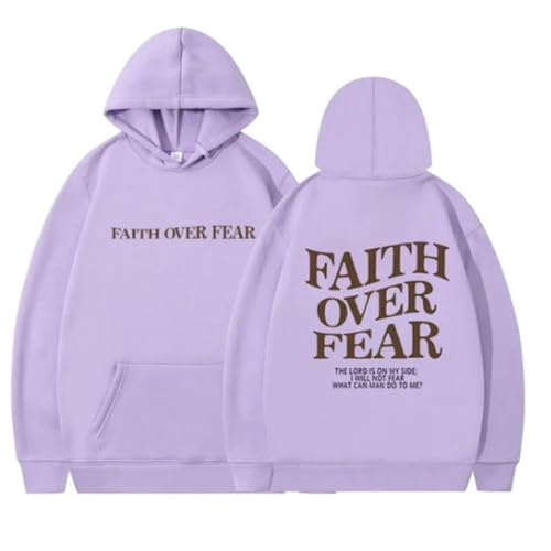 heofonm Jesus Loves You Hoodie Christian Faith Over Fear Hoodies, 2024 Jesus Loves You Sweatshirt for Women (Purple,M) von heofonm