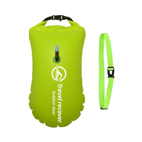 Schwimmboje, Schwimmboje für offene Gewässer | Schwimm-Sicherheitsschwimmer und Packsack für offenes Wasser,Schwimmschwimmer mit verstellbarem Hüftgurt, Freiwasser-Schwimmtrainingsgerät für von higyee