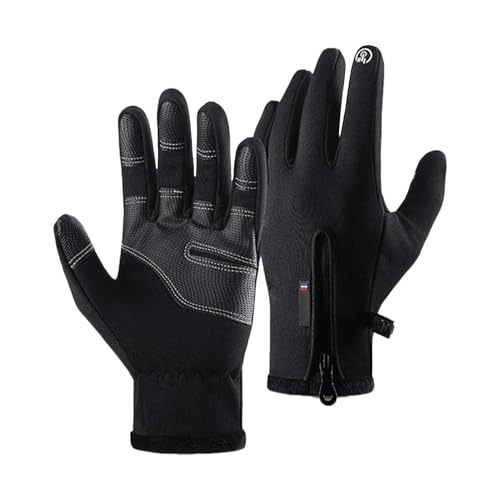 Winter Touchscreen Handschuhe – wasserdichte Handschuhe Thermohandschuhe Für Männer Und Frauen | rutschfeste Touchscreen Handschuhe Für Kaltes Wetter Zum Laufen, Radfahren, Wandern, Schwarz (S) von higyee