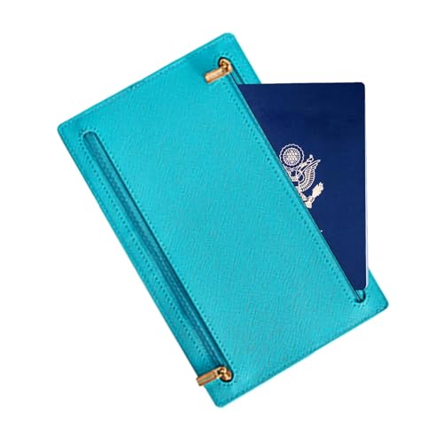 higyee Reisepasshülle, Reisebrieftasche, Reisepasshülle, Weiche Reisepasshülle aus PU-Leder mit 4 Reißverschlüssen, Multifunktionale Vintage-Reisepasstaschen für die Reise von higyee