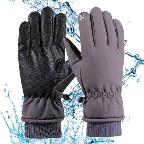 higyee Thermohandschuhe,Skihandschuhe | wasserdichte Winter-Fahrradhandschuhe,Thermo-Snowboard-Handschuhe, Touchscreen-Schneehandschuhe für Outdoor-Skifahren, Radfahren von higyee