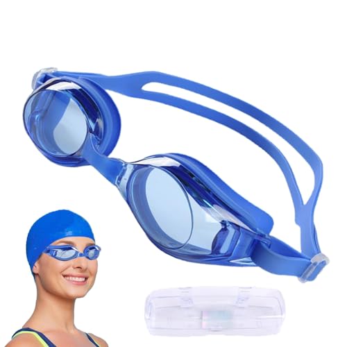 higyee Verstellbare Schwimmbrille,Damen-Schwimmbrille verstellbar | High-Definition-Schwimmbrille für Damen,Blendfreie Schwimmbrille mit vollständigem Augenschutz für Teiche, Strände, Pools von higyee