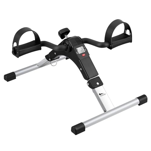 himaly Minibike Heimtrainer Bewegungstrainer Pedaltrainer Trainingsgerät Fitnessgerät mit LCD-Monitor Einstellbarer Widerstand Fahrradtrainer Fitness-Fahrrad Heimfahrrad Beintrainer Zuhause Büro von himaly