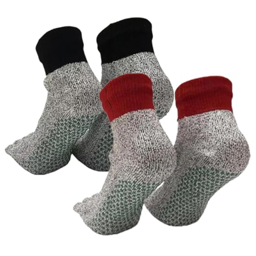 hnomrsk Barfußsocken, 2024 Erdungssocken, Wandersocken, Outdoorsocken, atmungsaktive Zehentrennersocken für Männer (One Size,2 Pcs B) von hnomrsk