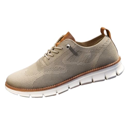 hnomrsk Freizeitschuhe für Herren, modische Sneaker, ultrabequeme Schuhe für Herren (43,Khaki A) von hnomrsk