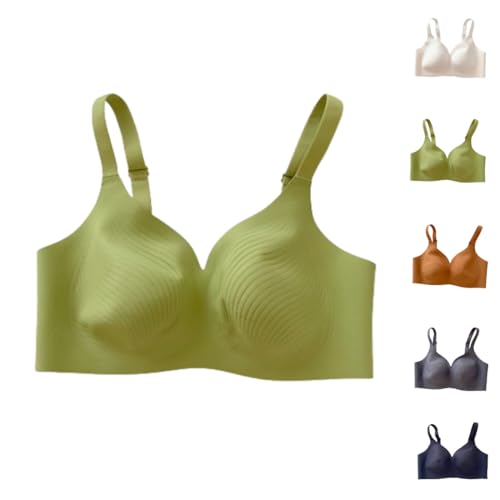 hnomrsk Jelly Glue Soft Support Comfortable Full Coverage Bras Women Unpadded Wireless Bra von hnomrsk