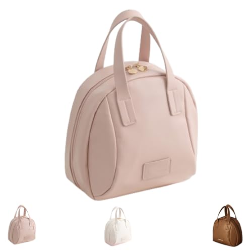 hnomrsk Mehrschichtige Kosmetiktasche in Muschelform, niedliche Make-up-Tasche, Muschelförmige Tragetasche, Reisetasche für Damen (Rosa, Groß) von hnomrsk