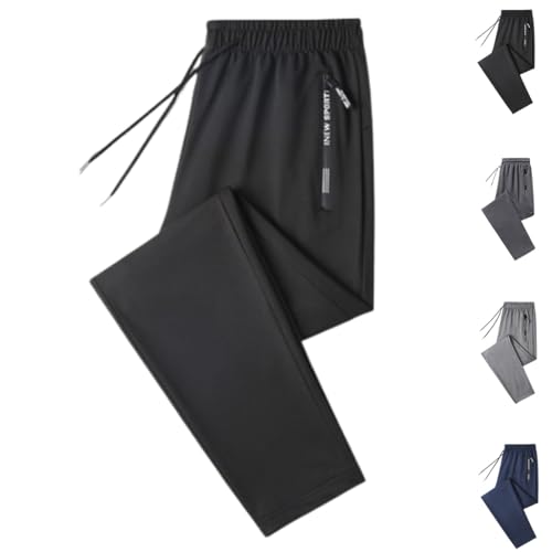 hnomrsk Unisex Ultra Stretch Schnelltrocknende Hose, Unisex, schnell trocknend, Stretch-Hose, Unisex, Schwarz, Größe 4XL von hnomrsk