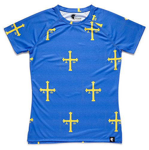 hoopoe running apparel Asturien Frauen Shirt, Kurzarm, Laufen, Fitness-Studio #PatriaQuerida Größe S hoopoe running apparel Asturien Frauen Shirt, Kurzarm, Laufen, Fitness-Studio #PatriaQuerida Größe S von hoopoe running apparel
