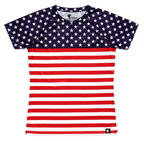 hoopoe running apparel Flag United States Männer T-Shirt, Kurzarm, Laufen, Gym #StarsAndStripes Größe S von hoopoe running apparel