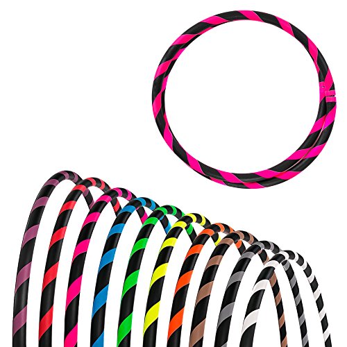 Faltbarer Anfänger Hula Hoop Reifen, Ø105cm, NEON-PINK von hoopomania