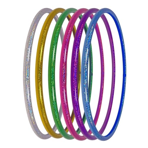 Glitter Hula Hoop Reifen, Ø100cm Gelb von hoopomania