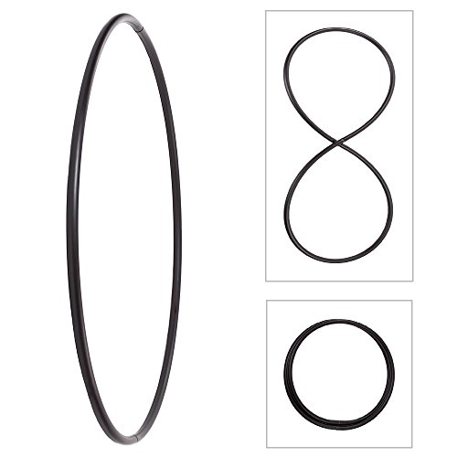 Hoopomania Faltbarer Hula Hoop Rohling, 25mm Rohr, schwarz, Ø95cm von hoopomania