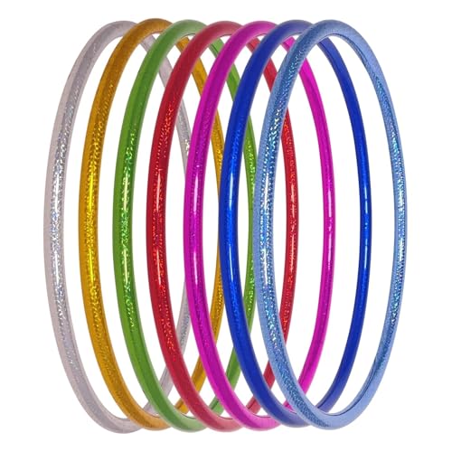 Hoopomania Kinder Hula Hoop Reifen mit Hologramm Muster, Ø60cm, Blau von hoopomania