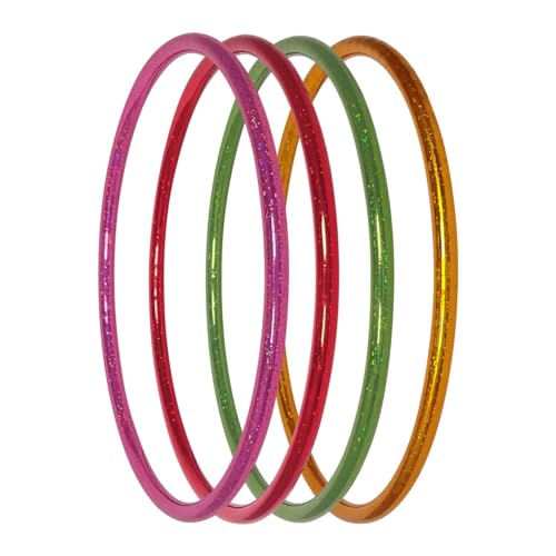 Hoopomania Kinder Hula Hoop Reifen mit Sternen Muster, Ø80cm, Gelb von hoopomania