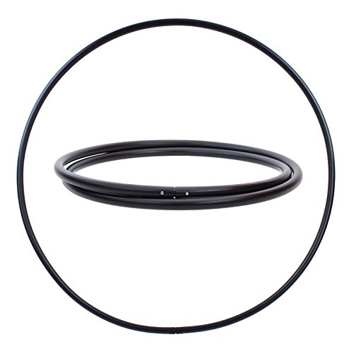 Hoopomania Hula Hoop Rohling steckbar (mit Snap Button), 25mm Rohr, schwarz, Ø90cm von hoopomania